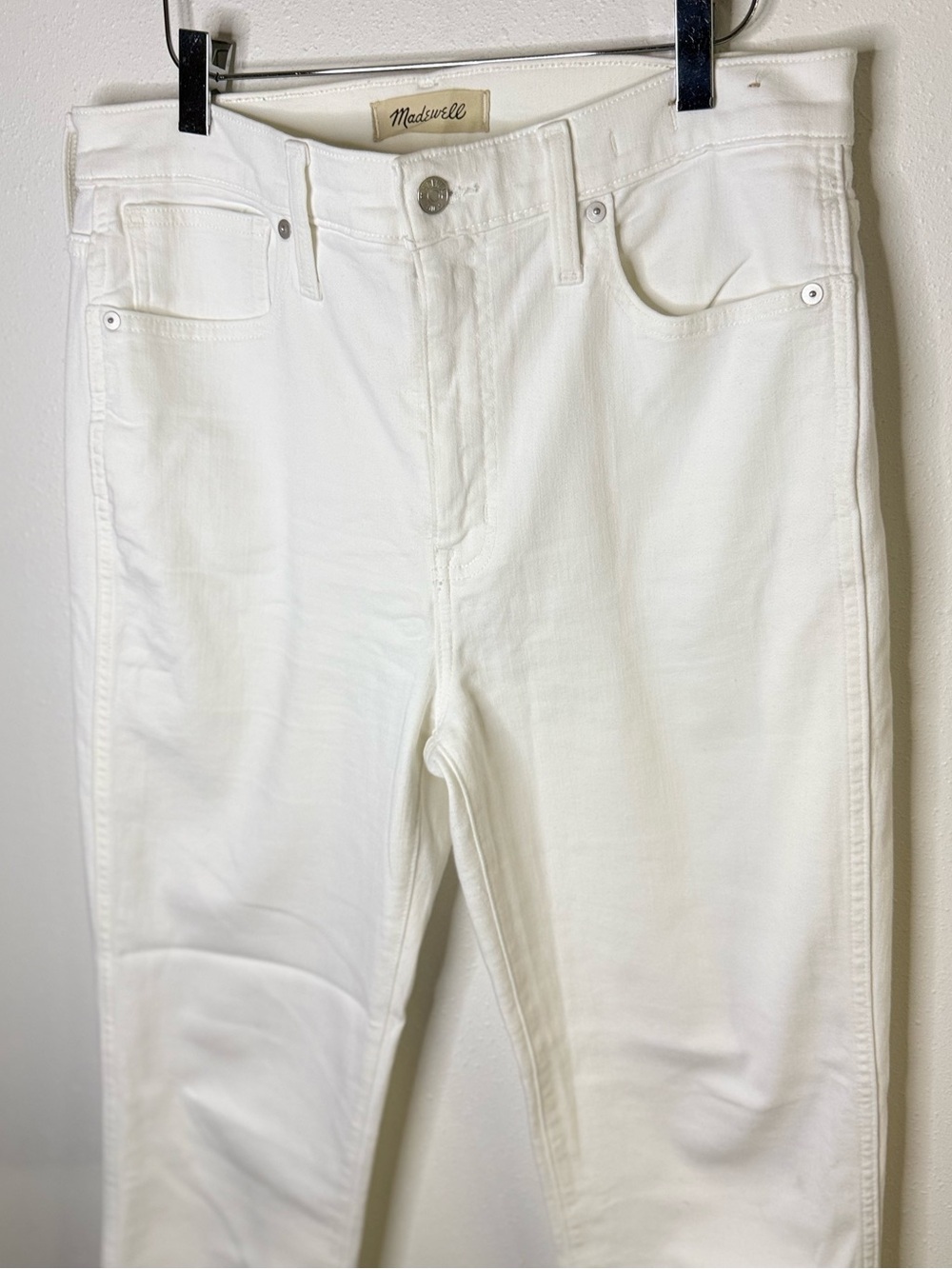 Madewell Stovepipe Jeans 29 White High Rise Straight Crop